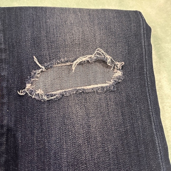 Express Dark Blue Distressed Boot cut Jeans - Picture 8 of 16